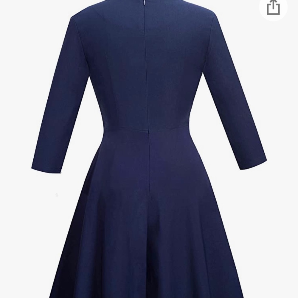 Homeyee Elegant Cocktail Dress with Lace Trim - Picture 14 of 16
